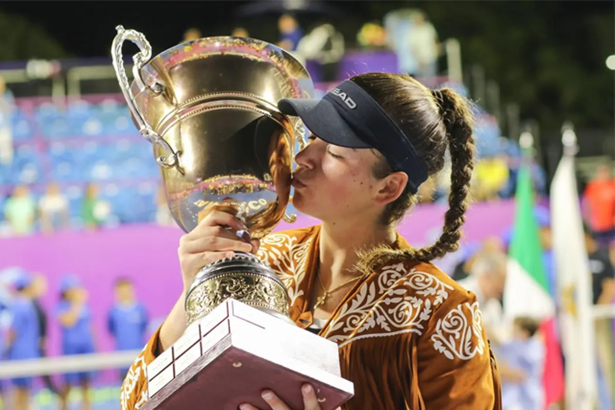 Jugadora profesional en el Abierto Tampico